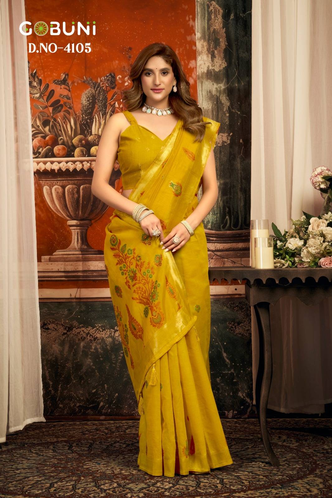 Sejal By Gobuni 4101 To 4106 Series Indian Traditional Wear Collection Beautiful Stylish Fancy Colorful Party Wear & Occasional Wear pure cotton Sarees At Wholesale Price